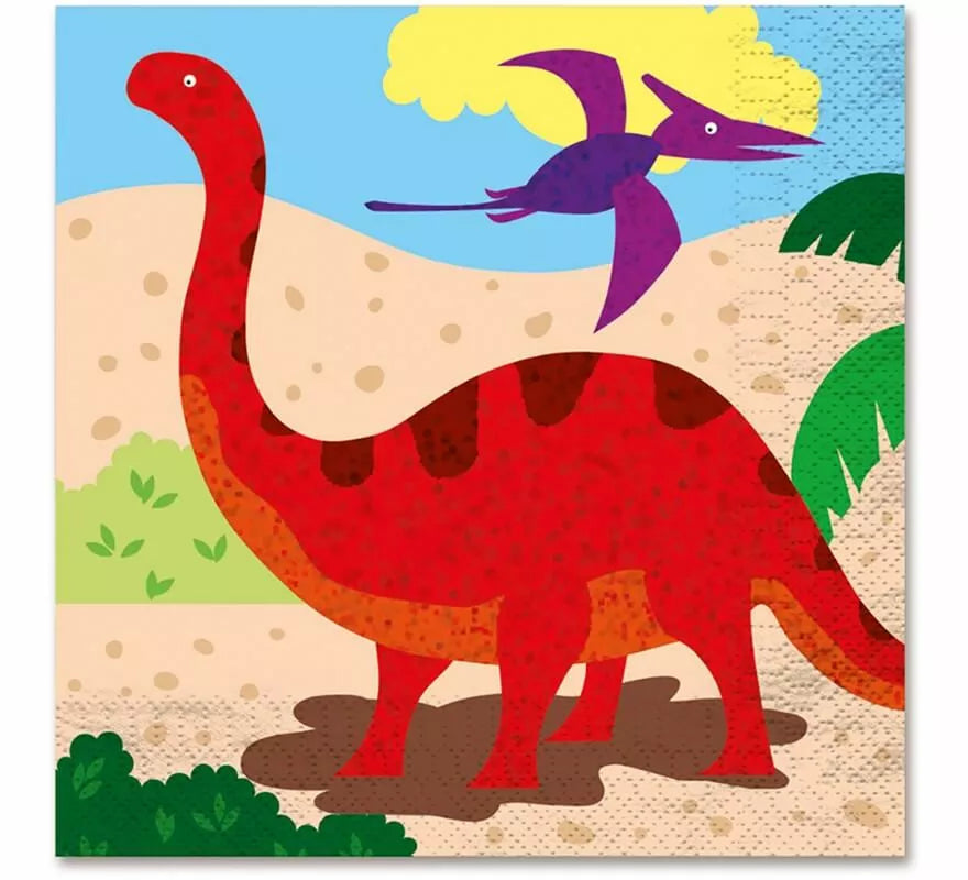 Translation missing: it.12 Servilletas de Dinosaurios de 33x33