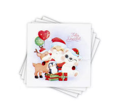 12 tovaglioli di carta natalizi di Babbo Natale