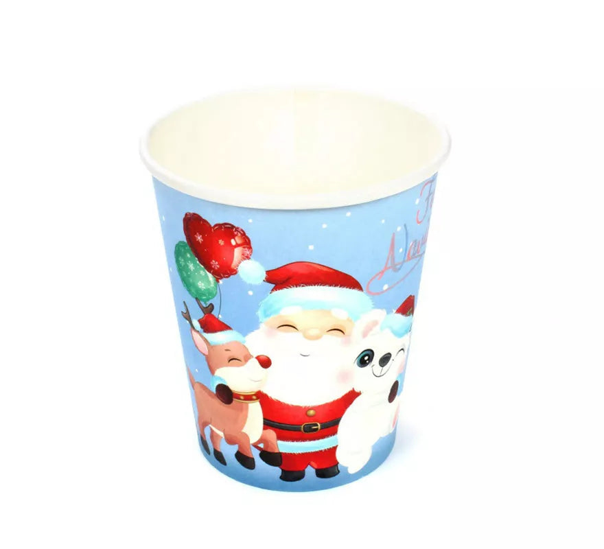 Translation missing: it.12 Vasos de papel para Navidad de Papá Noel de 270 ml