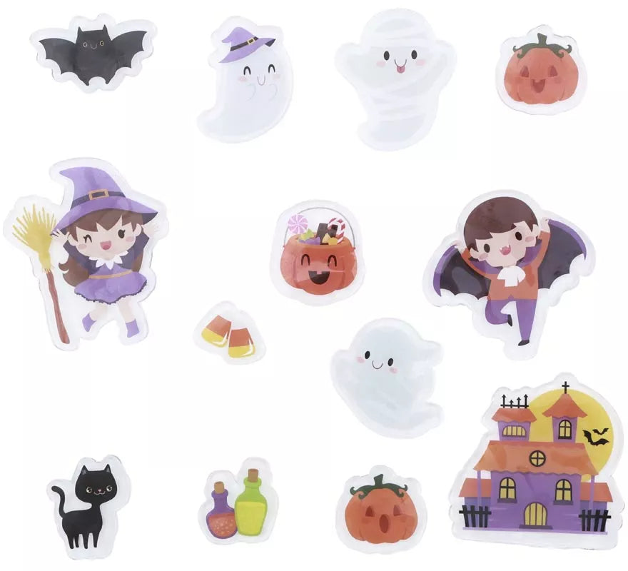 Translation missing: it.13 Pegatinas de Gel Bruja, Vampiro y Fantasmas modelos surtidos
