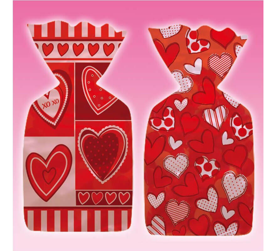 Translation missing: it.20 Bolsas de Corazones de 28x12 cm