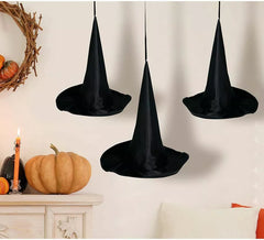 3 Cappelli da Strega da Appendere e Decorare 18 cm