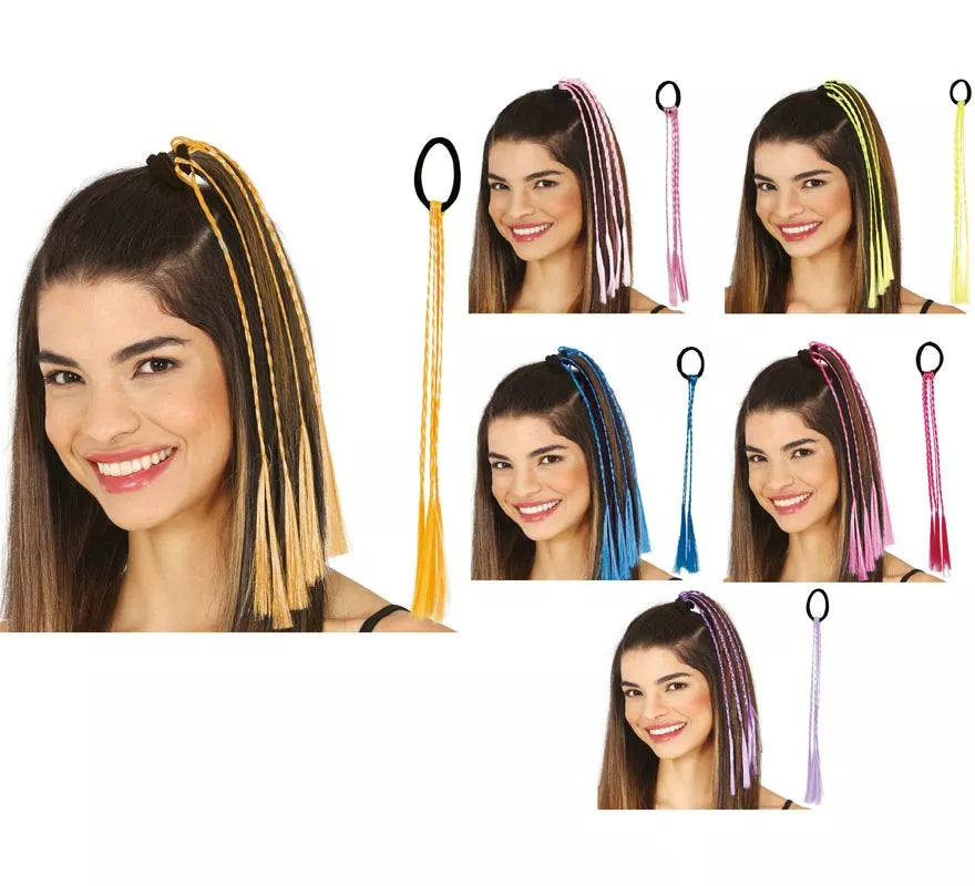 3 Trenzas de 35 cm en varios colores