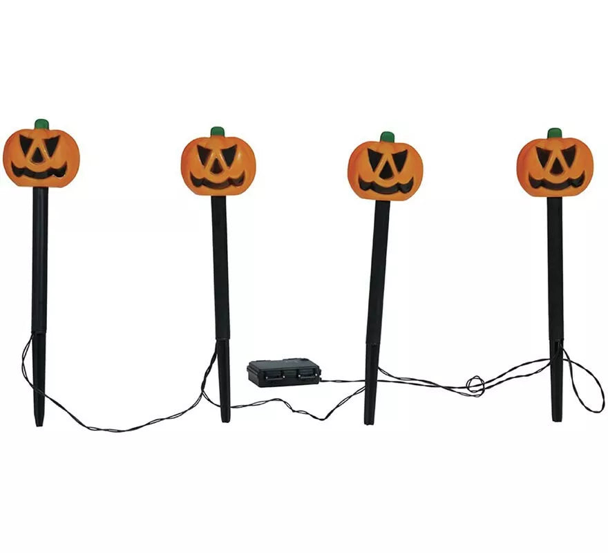Translation missing: it.4 Faroles Calabazas con Luz para Jardín 33 cm
