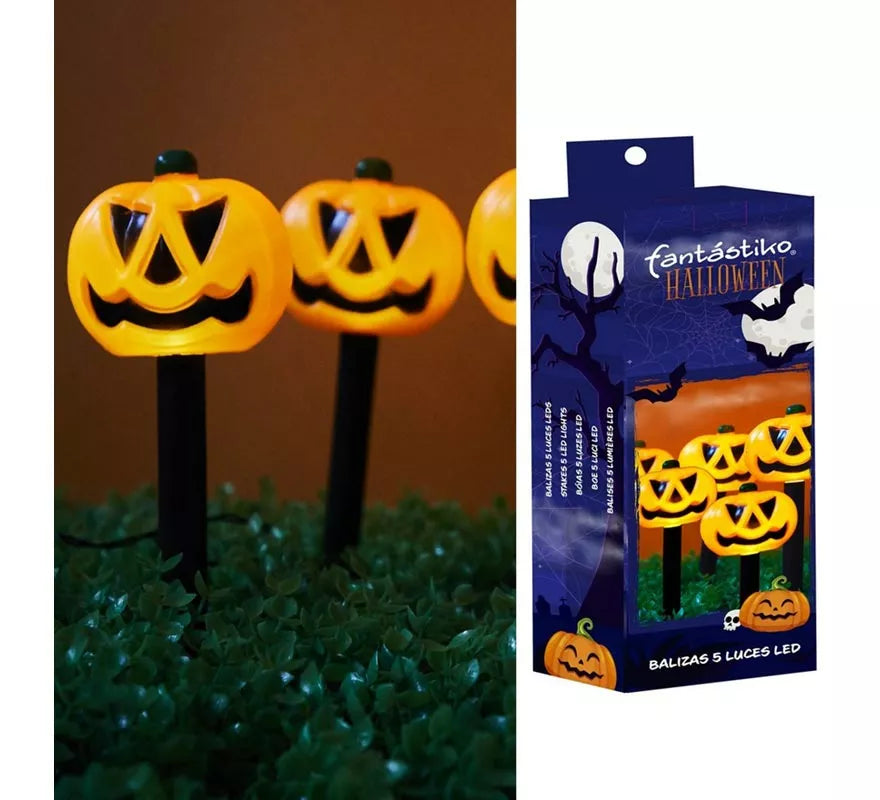 Translation missing: it.5 Faroles Calabaza iluminación LED de 8x39 cm