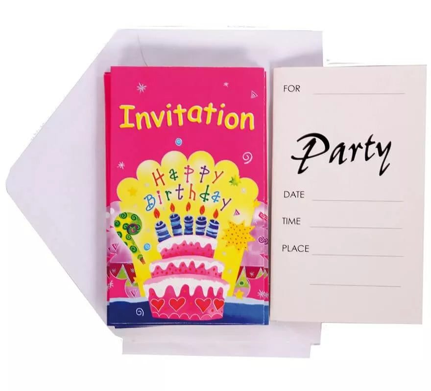 Translation missing: it.6 Invitaciones Happy Birthday con Sobre