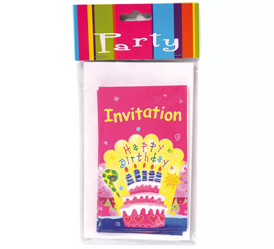 Translation missing: es.6 Invitaciones Happy Birthday con Sobre