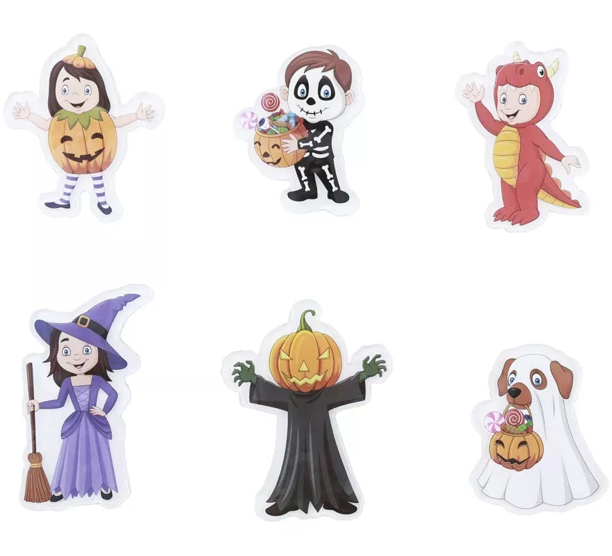 Translation missing: it.6 Pegatinas de Gel Niños Disfrazados en modelos surtidos