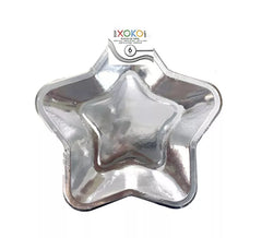 6 piatti carta Silver Star 23 cm