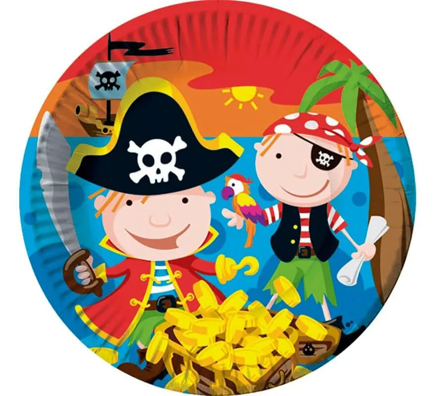 Translation missing: it.6 Platos de Piratas de 22 cm