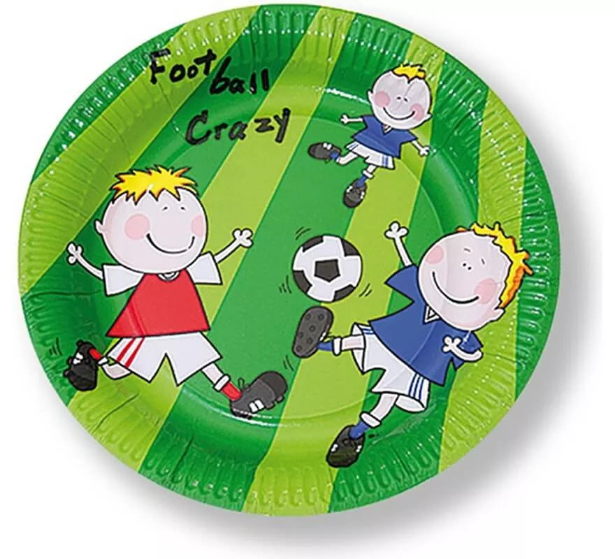 Translation missing: it.6 Platos desechables de Fútbol de 22 cm de diámetro