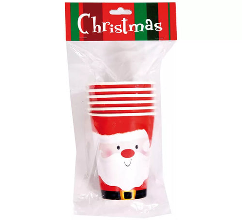 6 Vasos de Santa Claus de 250 ml