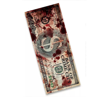 75 Billetes Ensangrentados 6x15 cm