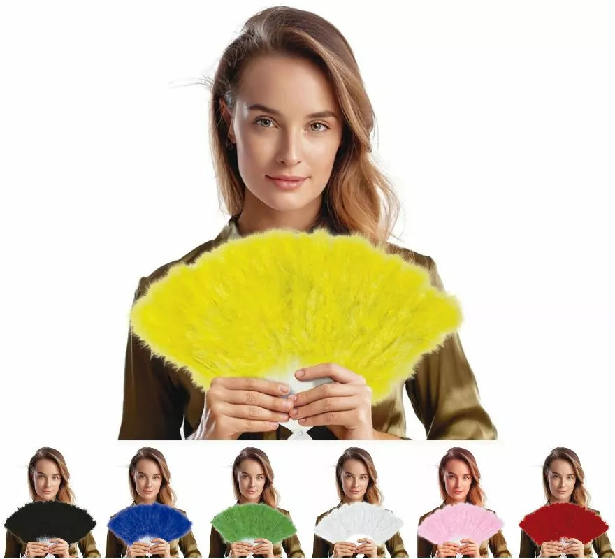 Translation missing: it.Abanico con Plumas de 16 Palas en varios colores