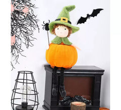 Ornamento bambola zucca seduta 16 cm