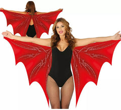 Alas de Murciélago rojas de 170x80 cm
