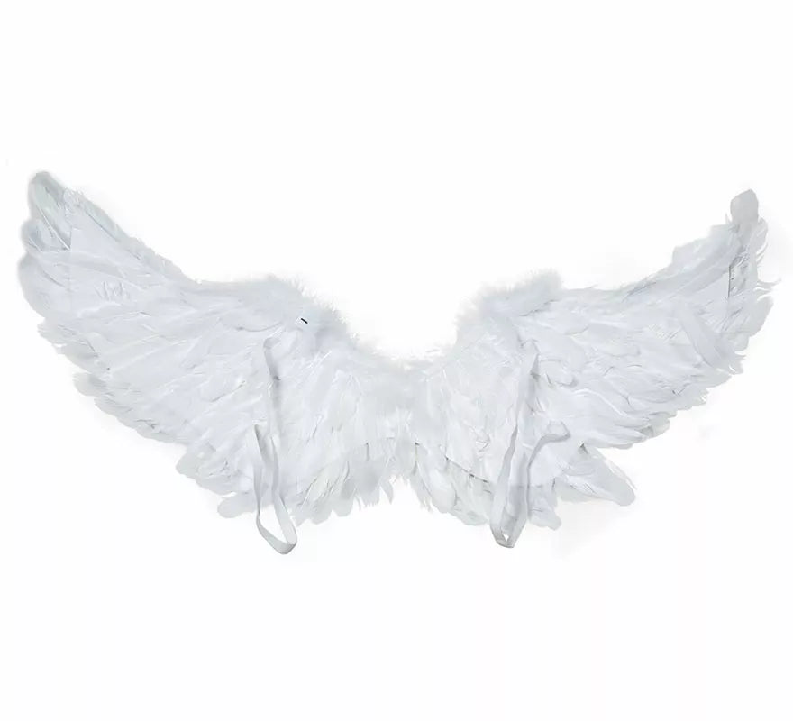 Translation missing: it.Alas de Plumas blanca con luz de 80x40 cm