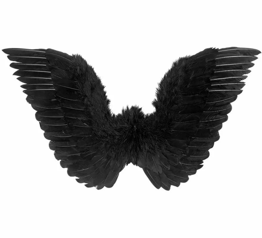 Translation missing: es.Alas negras con Plumas 78x36 cm