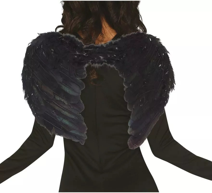 Translation missing: it.Alas negras de plumas de 50 cm. para Halloween