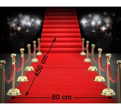 Decorazione tappeto rosso 450x60 cm