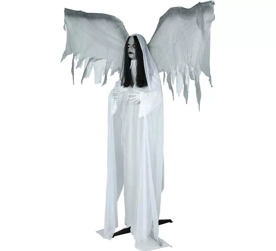 Ángel de La Muerte con Luz de Sonido y Movimiento de 170 cm