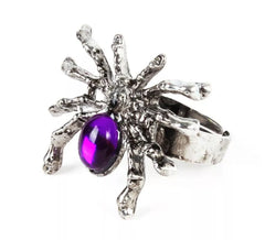 Anello ragno in metallo viola