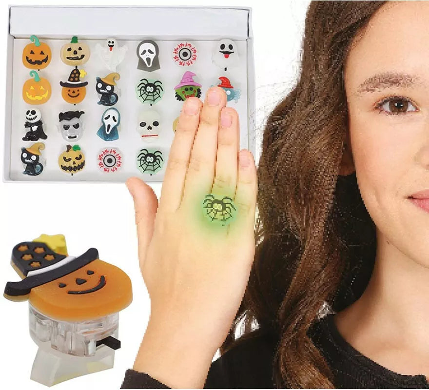 Translation missing: it.Anillo con LED de Halloween modelos surtido de 3 cm