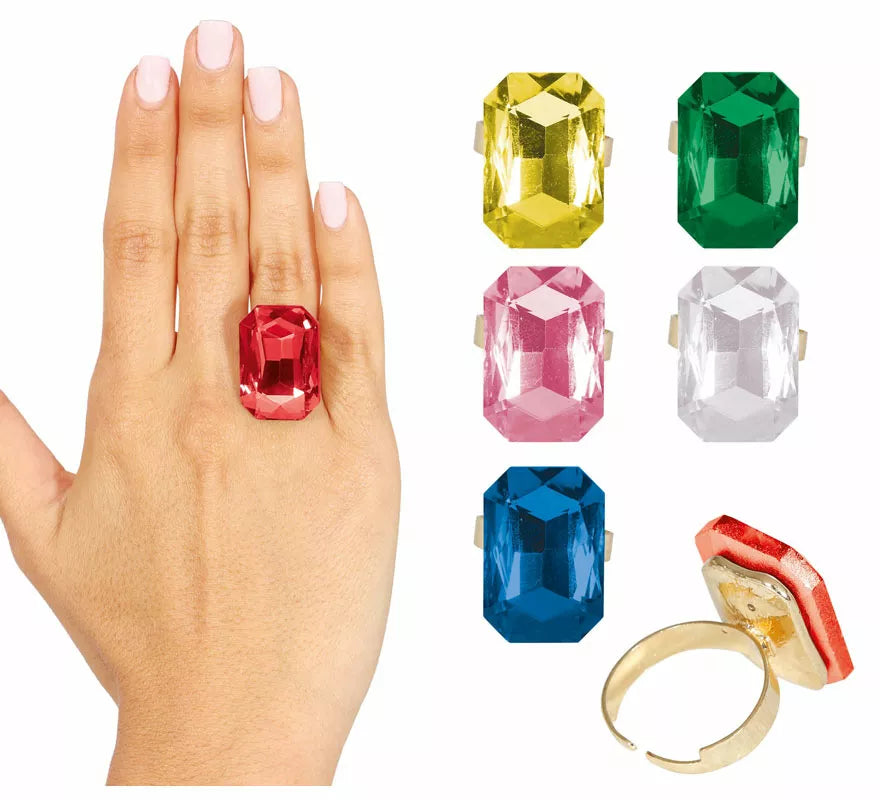 Translation missing: it.Anillo de imitación de Piedra Preciosa en colores surtidos
