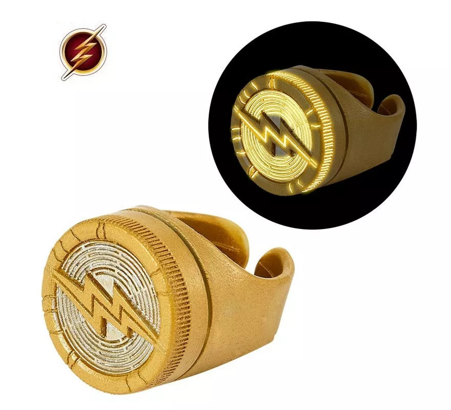 Translation missing: it.Anillo de The Flash dorado con luz infantil