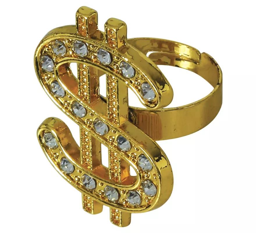 Anillo Dólar Metálico dorado