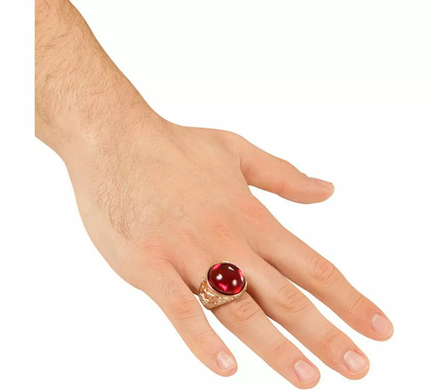 Translation missing: it.Anillo dorado con Gema roja