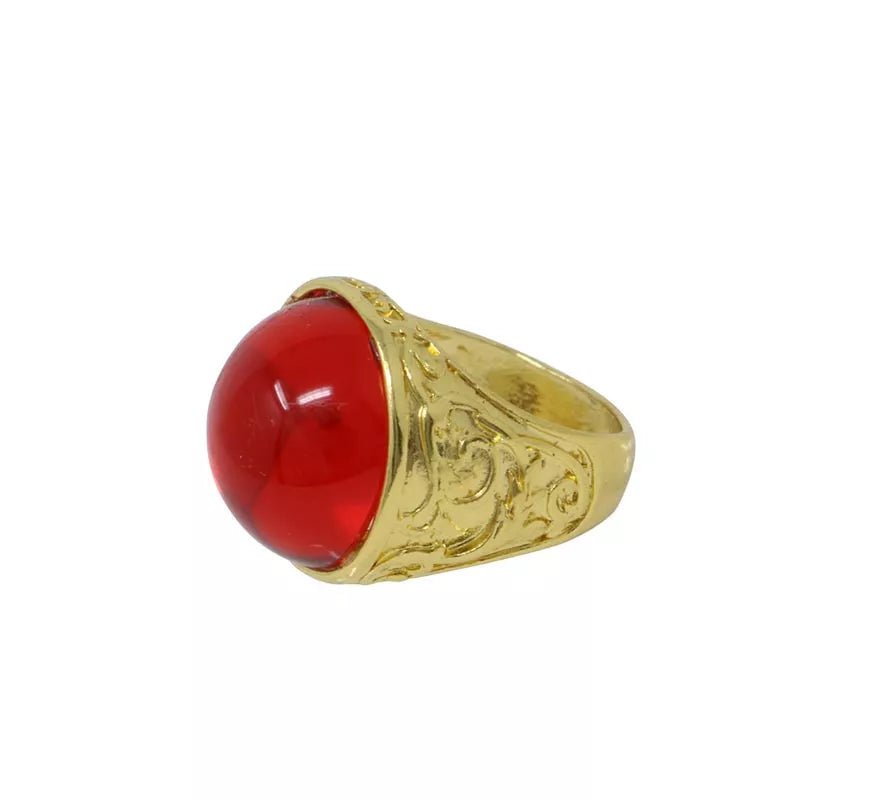 Translation missing: es.Anillo dorado con Rubí de plástico