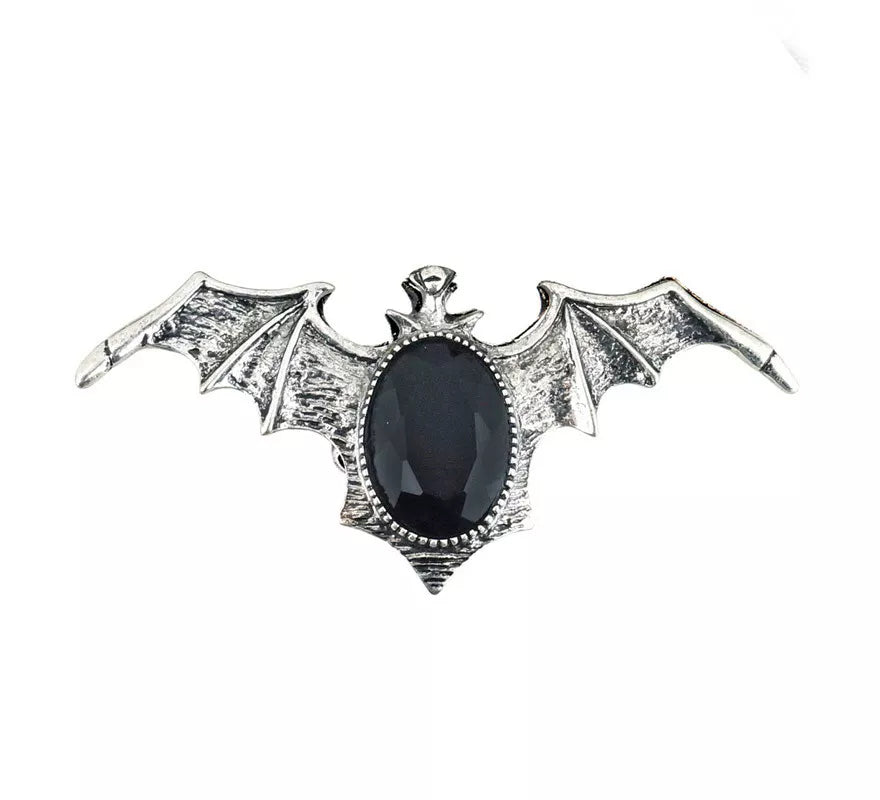 Translation missing: it.Anillo Gótico de Murciélago con Piedra Negra
