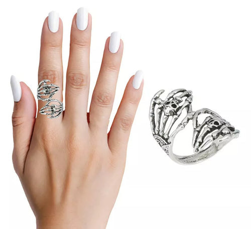 Anillo Manos Esqueleto de Metal