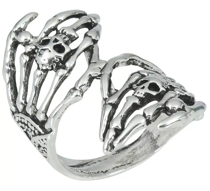 Translation missing: es.Anillo Manos Esqueleto de Metal