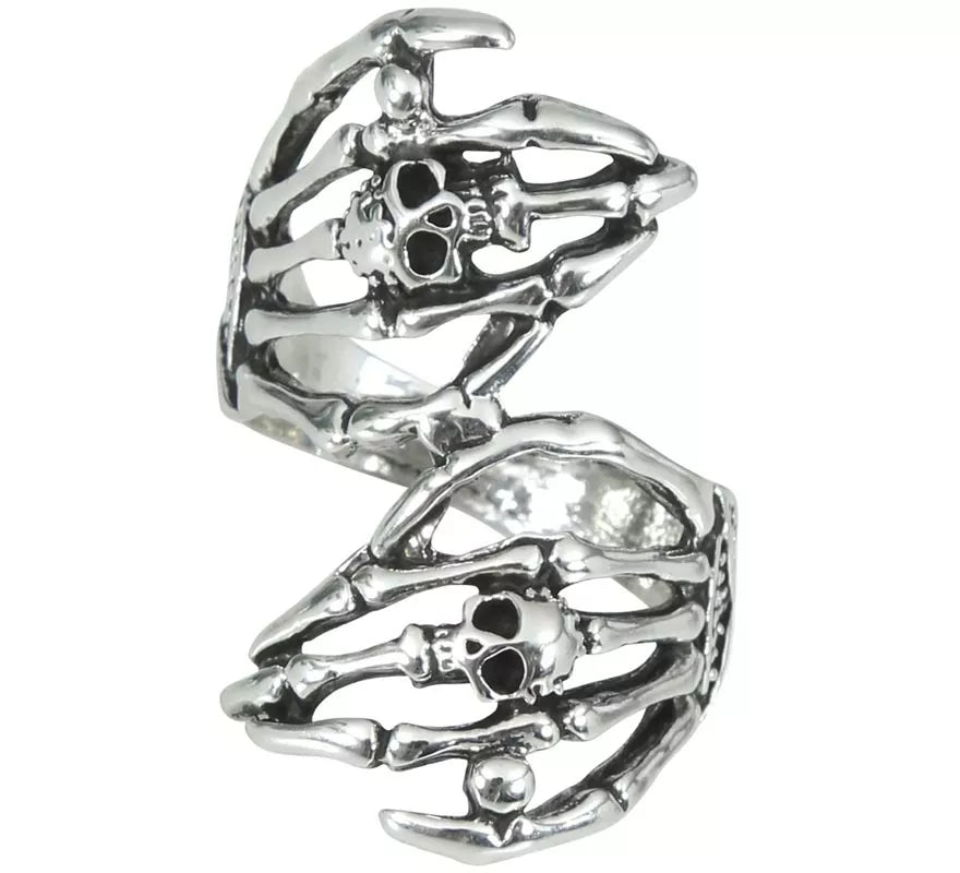 Translation missing: es.Anillo Manos Esqueleto de Metal