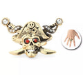 Anillo Pirata con calavera y espadas