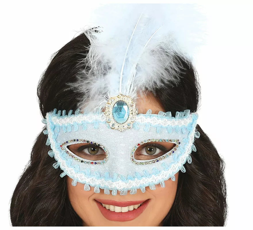 Translation missing: it.Antifaz Azul con Pluma