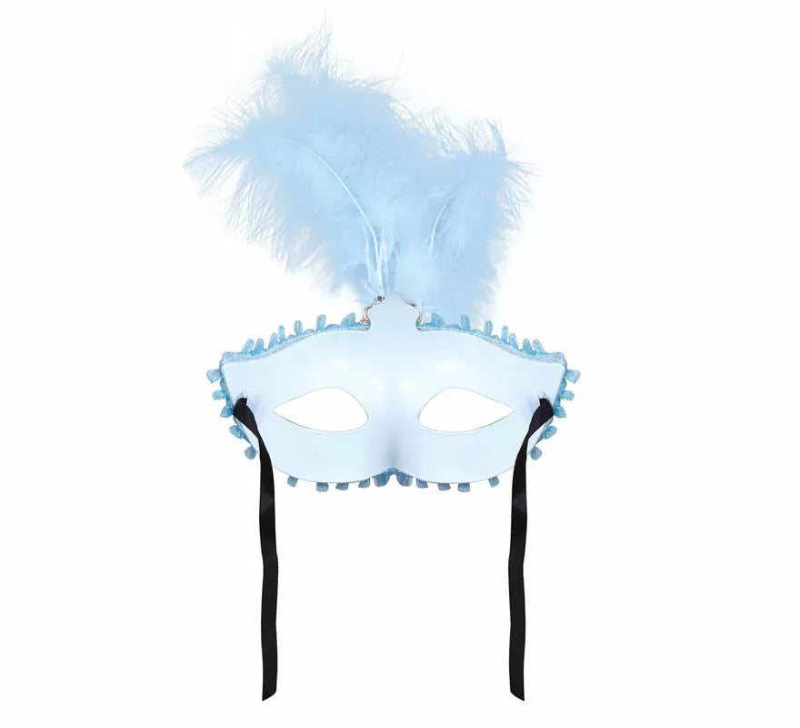 Translation missing: es.Antifaz Azul con Pluma