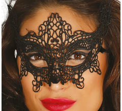Maschera nera ricamata gotica