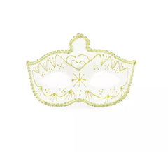 Maschera di Carnevale bianca e oro