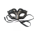 Antifaz Carnaval negro y plateado
