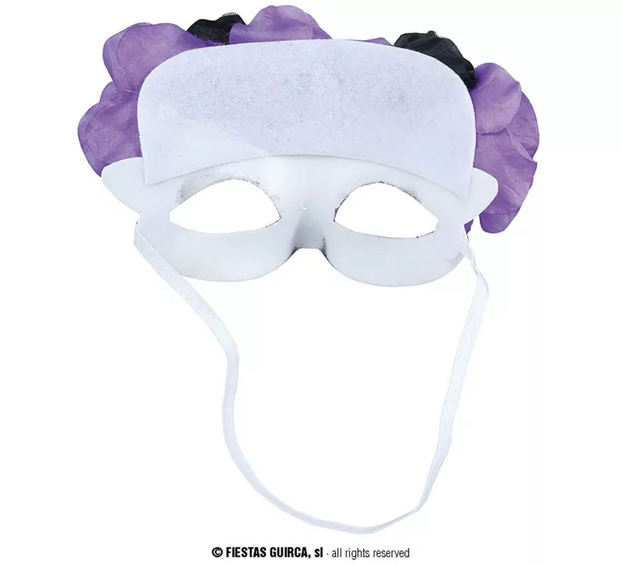 Translation missing: it.Antifaz de Catrina Flores lila y negras