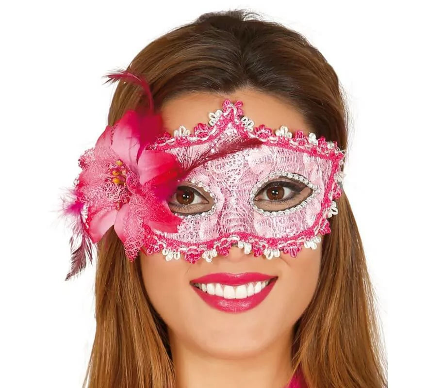Translation missing: es.Antifaz con Flor rosa