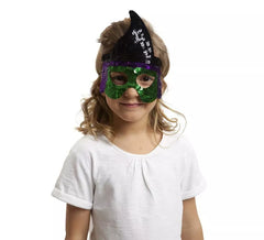 Maschera da strega con paillettes