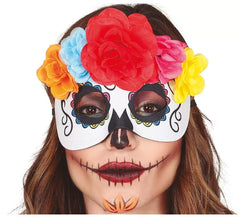 Maschera Catrina con Fiori