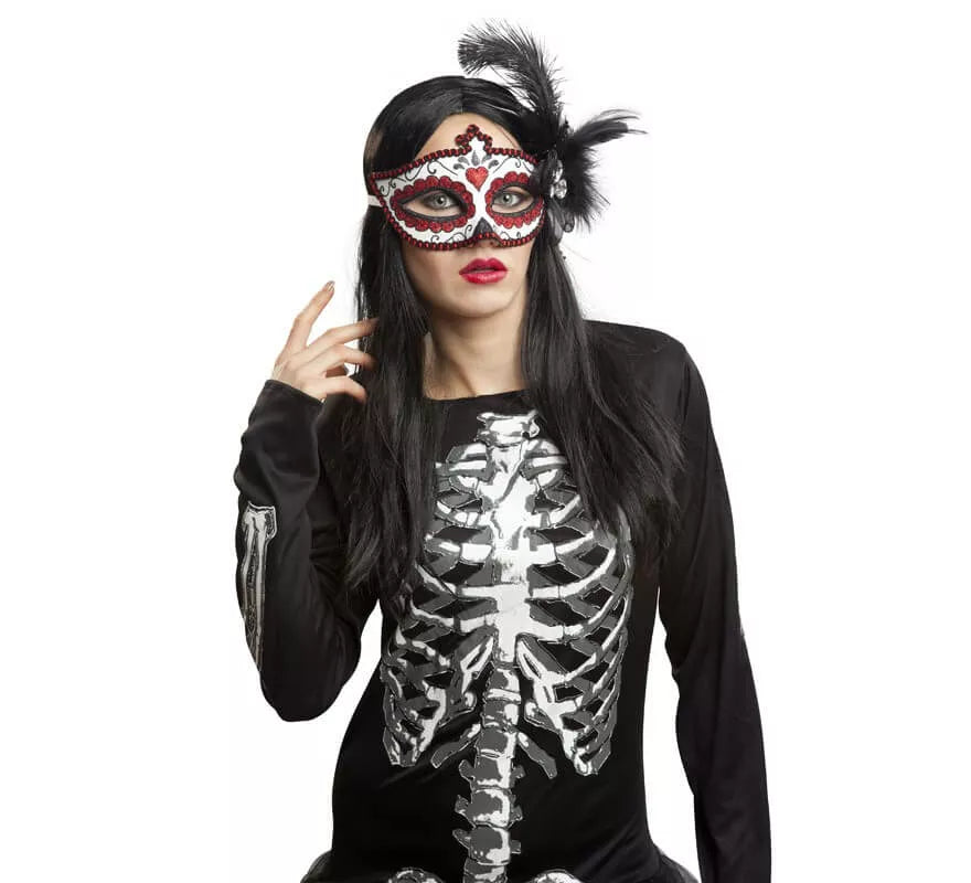 Translation missing: it.Antifaz de Catrina con Pluma negra