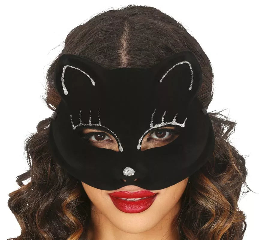 Translation missing: it.Antifaz de Gato negro de Terciopelo