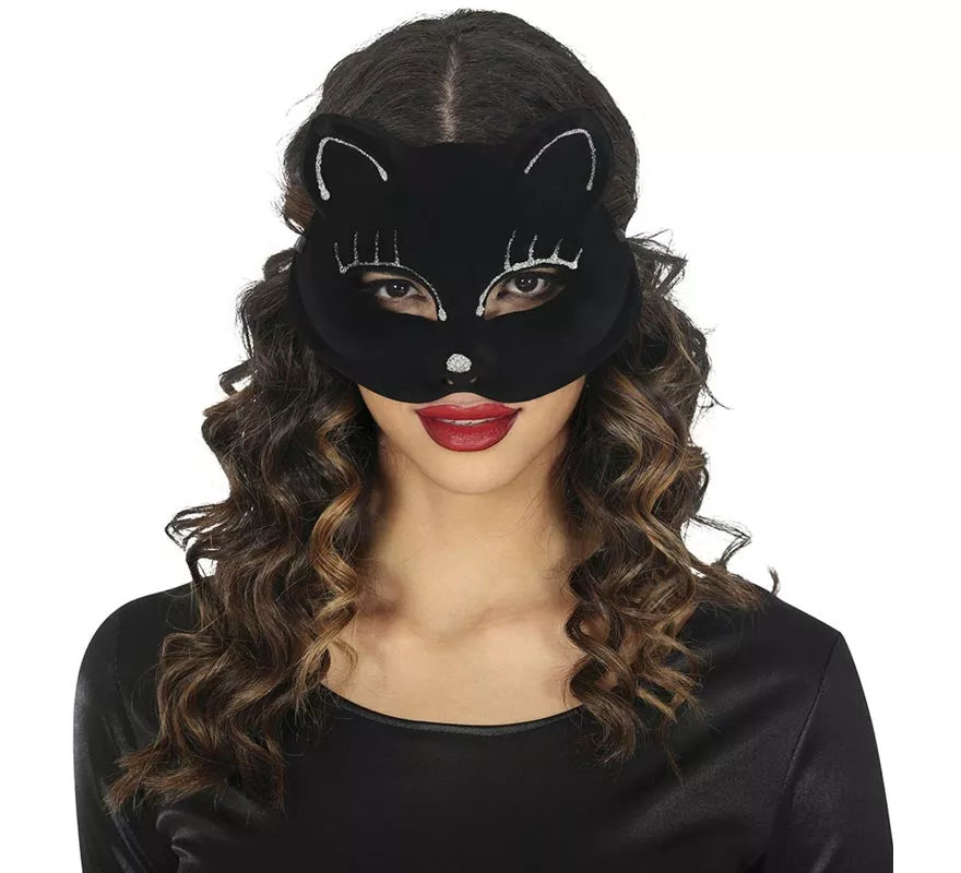 Translation missing: it.Antifaz de Gato negro de Terciopelo