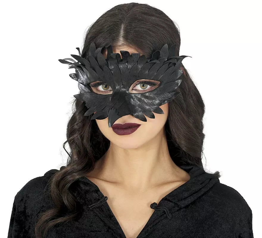 Translation missing: it.Antifaz de Plumas con Pico negro